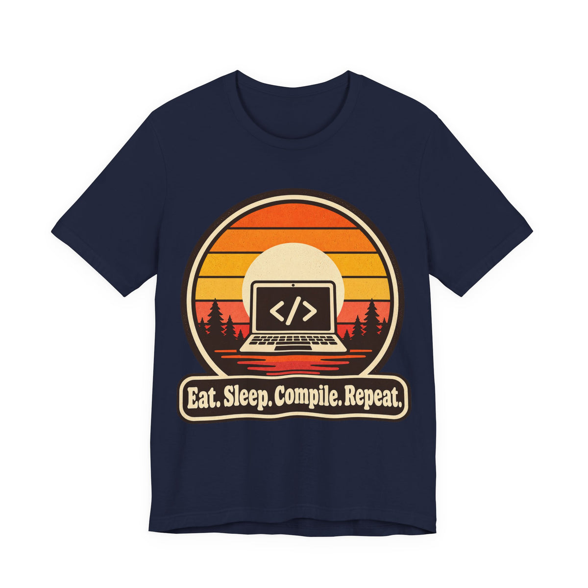 Eat Sleep Compile Repeat Funny Programmer T-Shirt