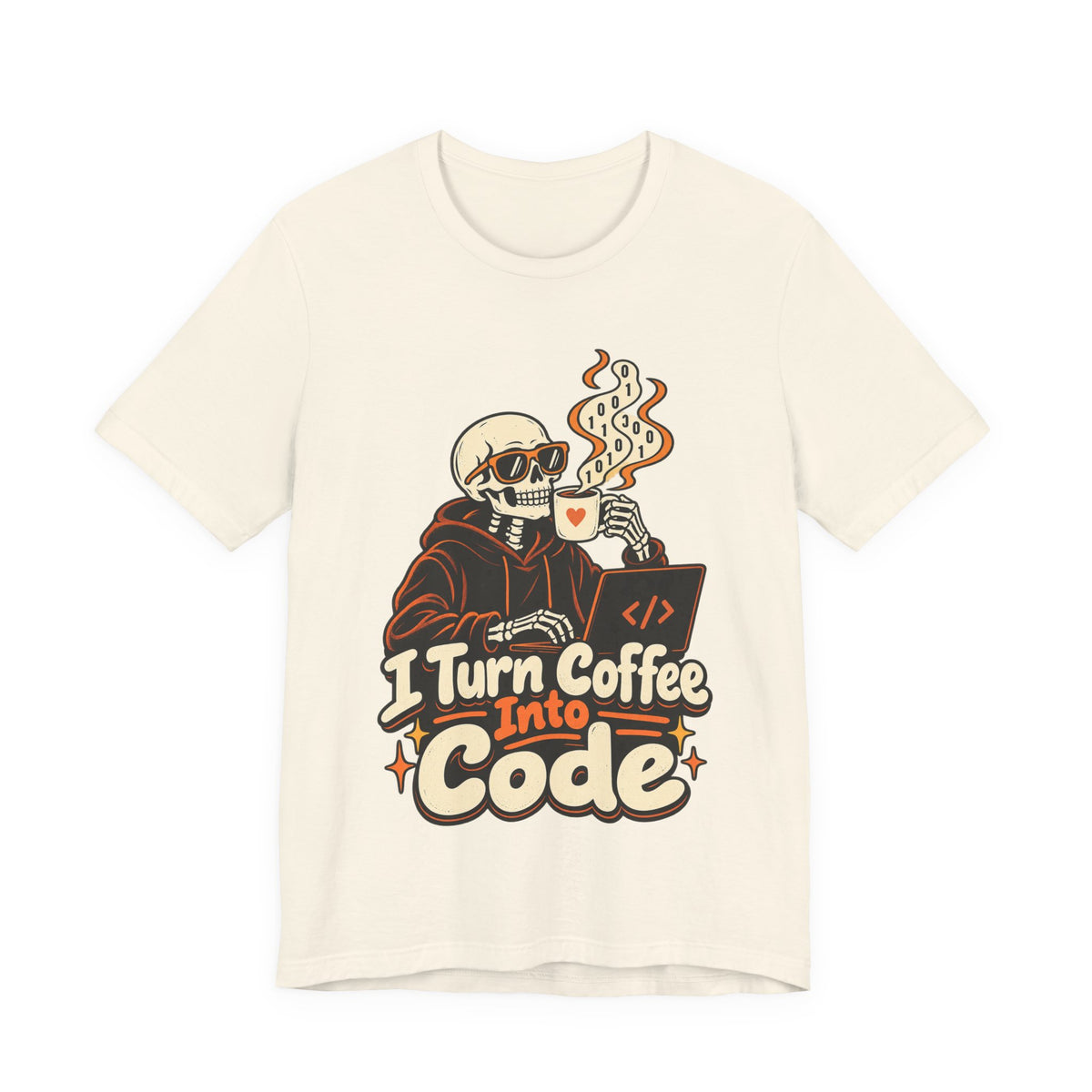 I Turn Coffee Into Code Funny Programmer T-Shirt