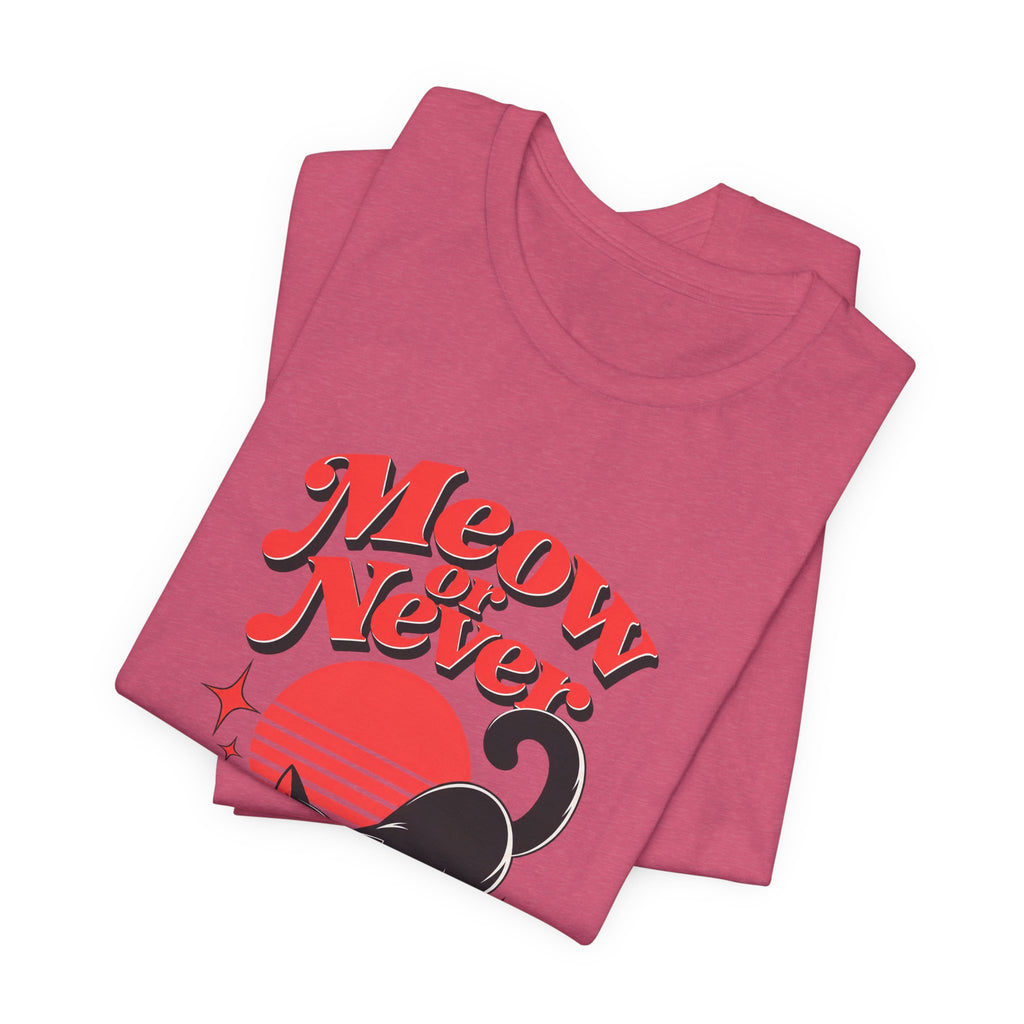 Meow or Never Funny Cat Lover T-Shirt