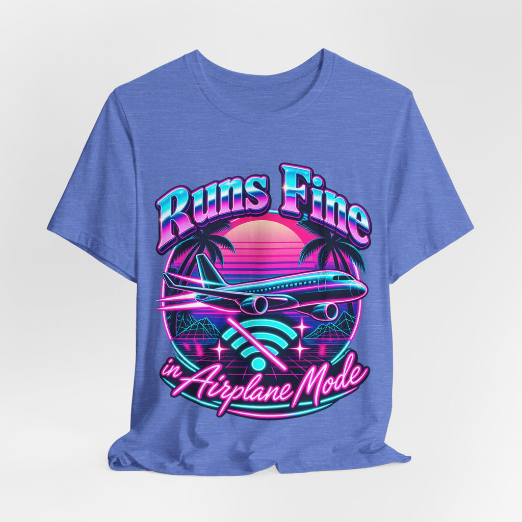 Runs Fine in Airplane Mode Funny Programmer T-Shirt