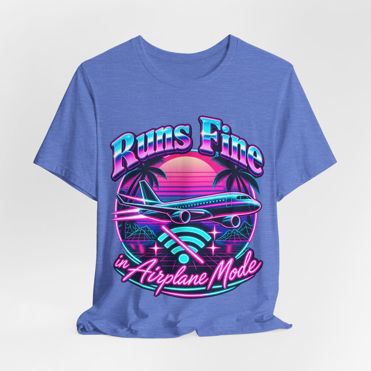 Runs Fine in Airplane Mode Funny Programmer T-Shirt