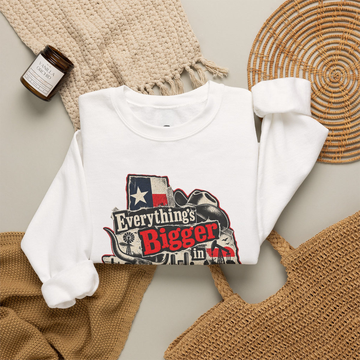 Everything's Bigger in Texas Funny Texan Pride Sweatshirt