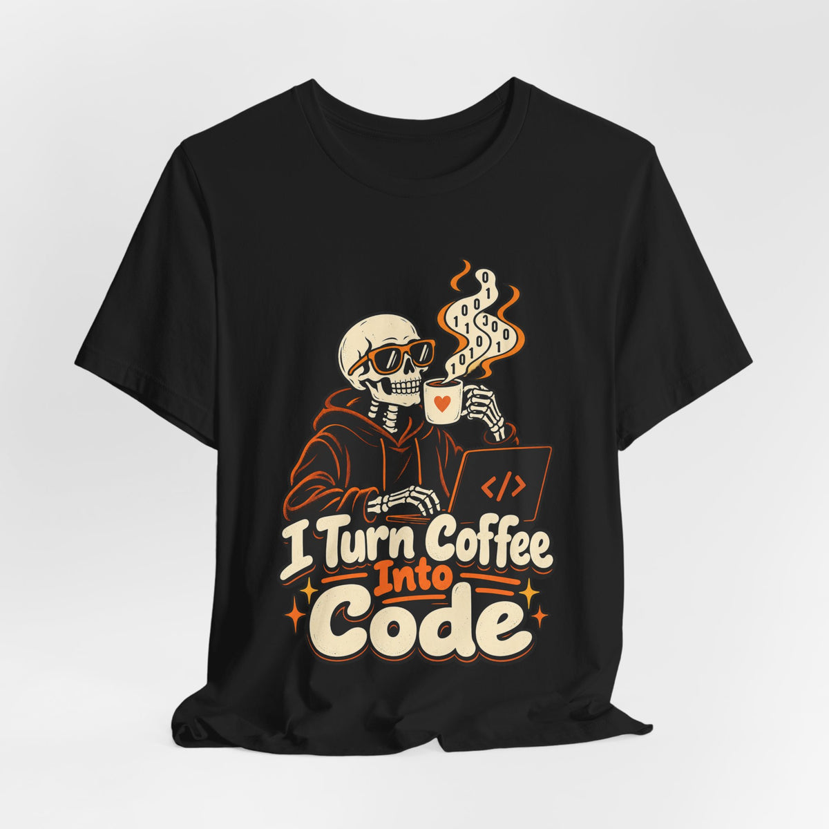 I Turn Coffee Into Code Funny Programmer T-Shirt