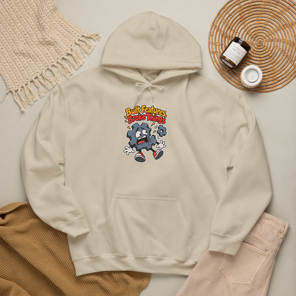 Built Features, Broke Things Funny Programmer Hoodie