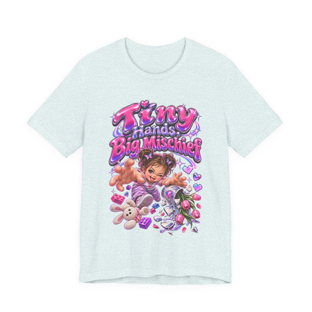 Tiny Hands, Big Mischief Funny Parent Humor T-Shirt