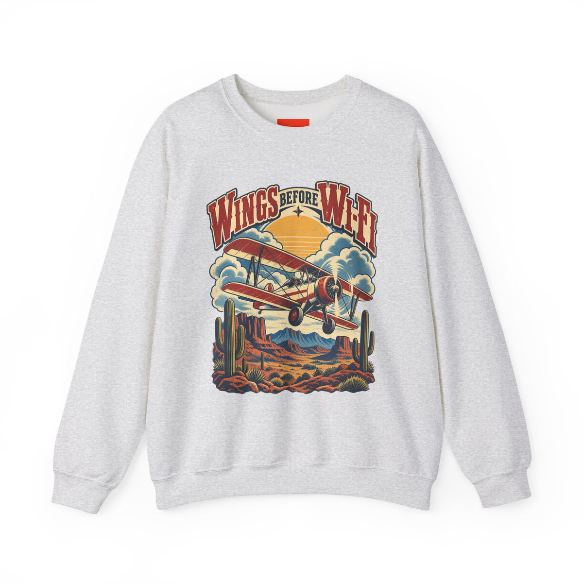 Wings Before Wi-Fi Funny Aviation Sweatshirt