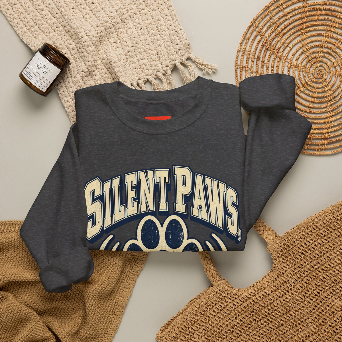Silent Paws, Loud Moves Funny Cat Lover Sweatshirt