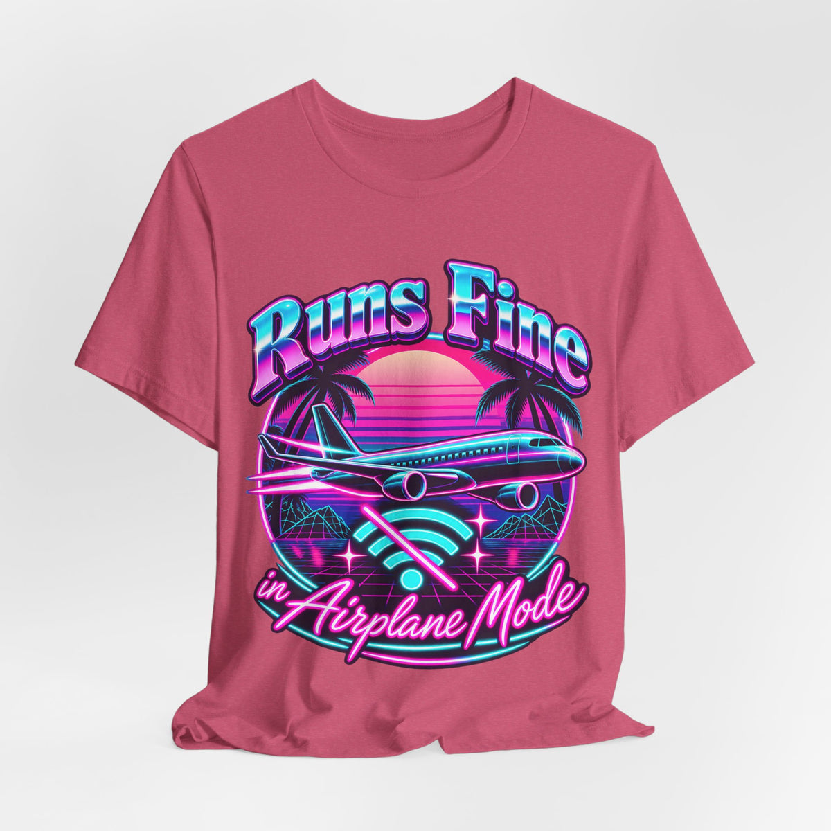 Runs Fine in Airplane Mode Funny Programmer T-Shirt