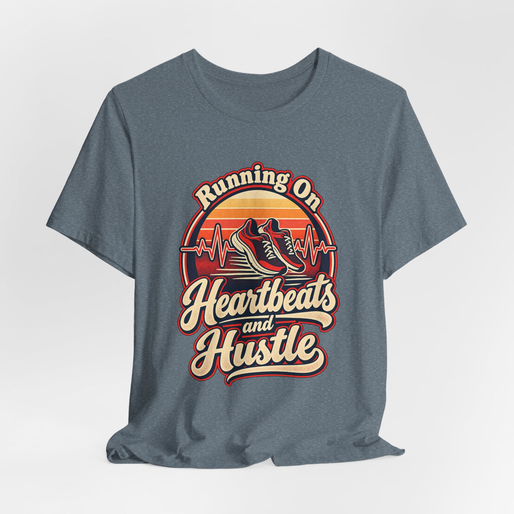 Running On Heartbeats and Hustle Funny Nurse T-Shirt