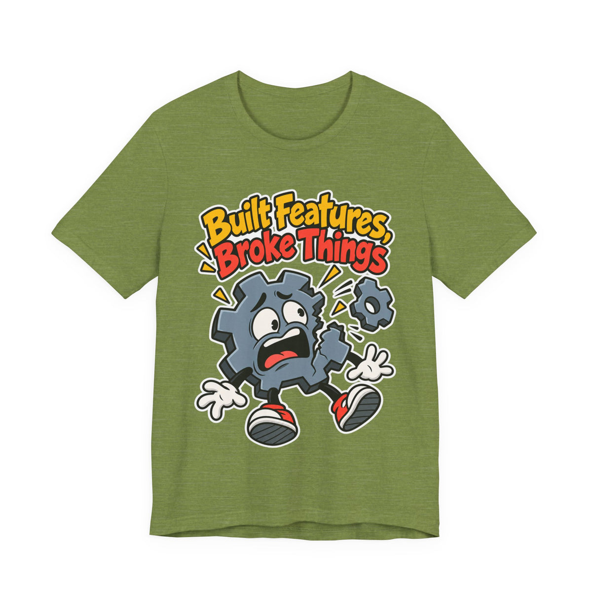 Built Features, Broke Things Funny Programmer T-Shirt
