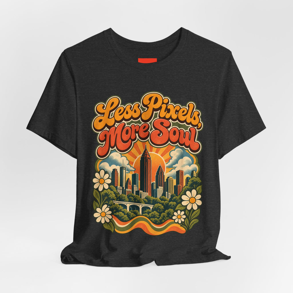 Less Pixels, More Soul Funny Digital Art T-Shirt