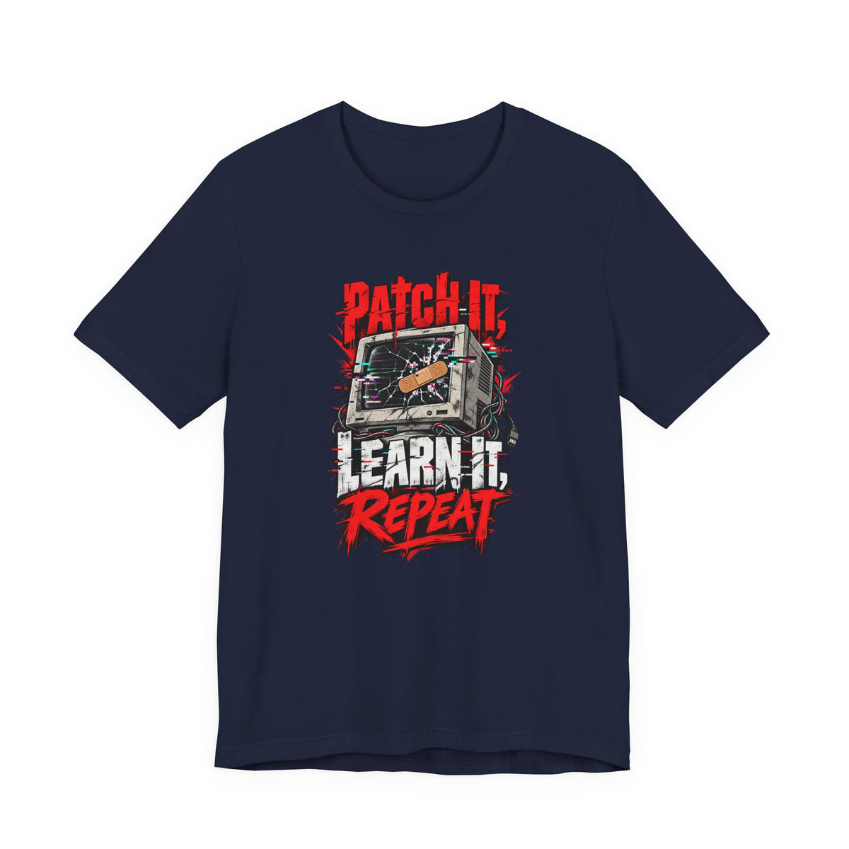 Patch It, Learn It, Repeat Funny Programmer T-Shirt