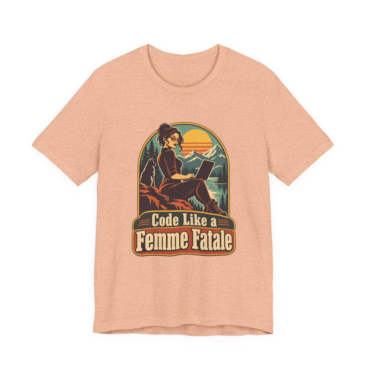 Code Like a Femme Fatale Funny Programmer T-Shirt