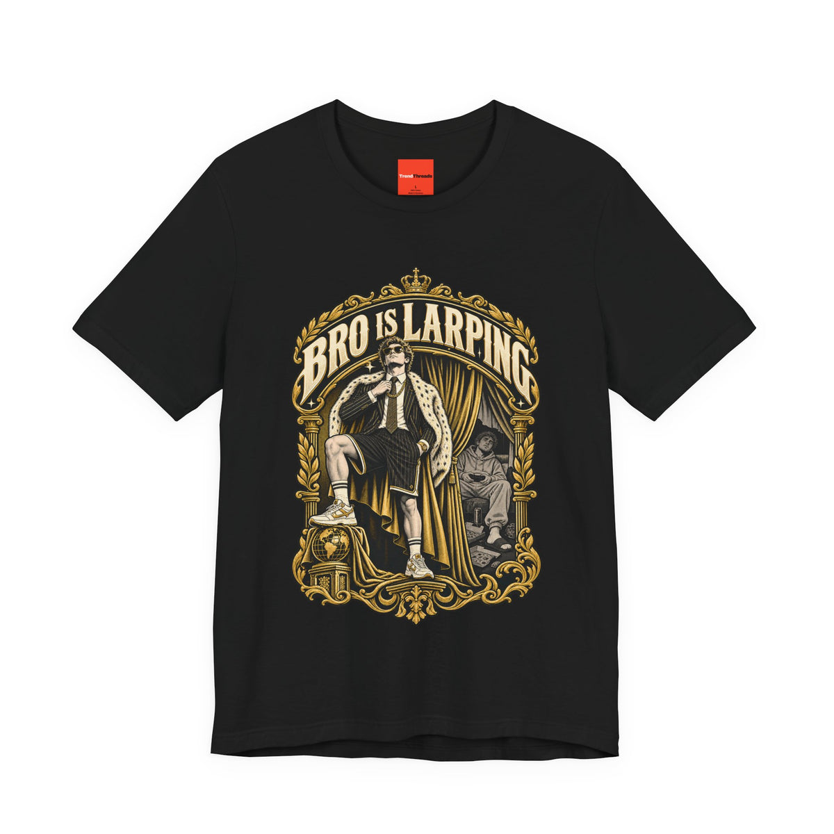 BRO IS LARPING Funny Retro Vintage T-Shirt
