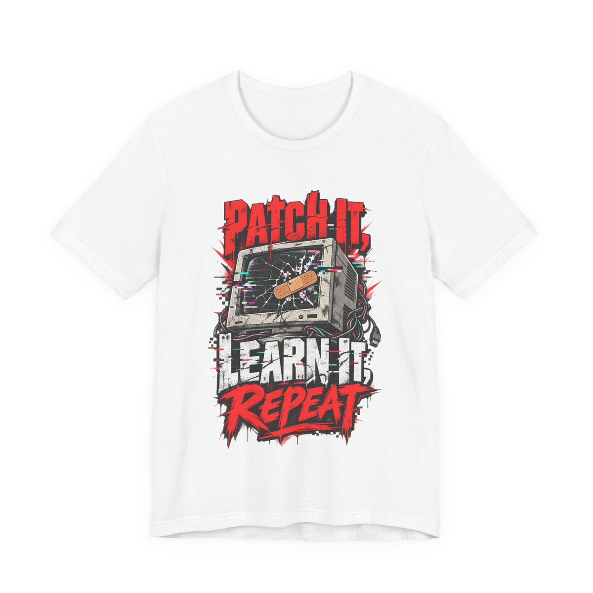 Patch It, Learn It, Repeat Funny Programmer T-Shirt