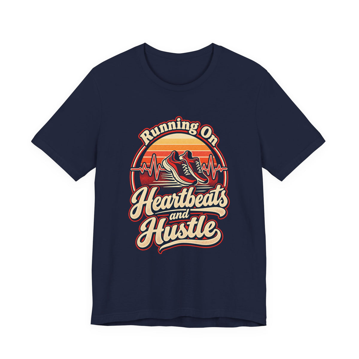 Running On Heartbeats and Hustle Funny Nurse T-Shirt