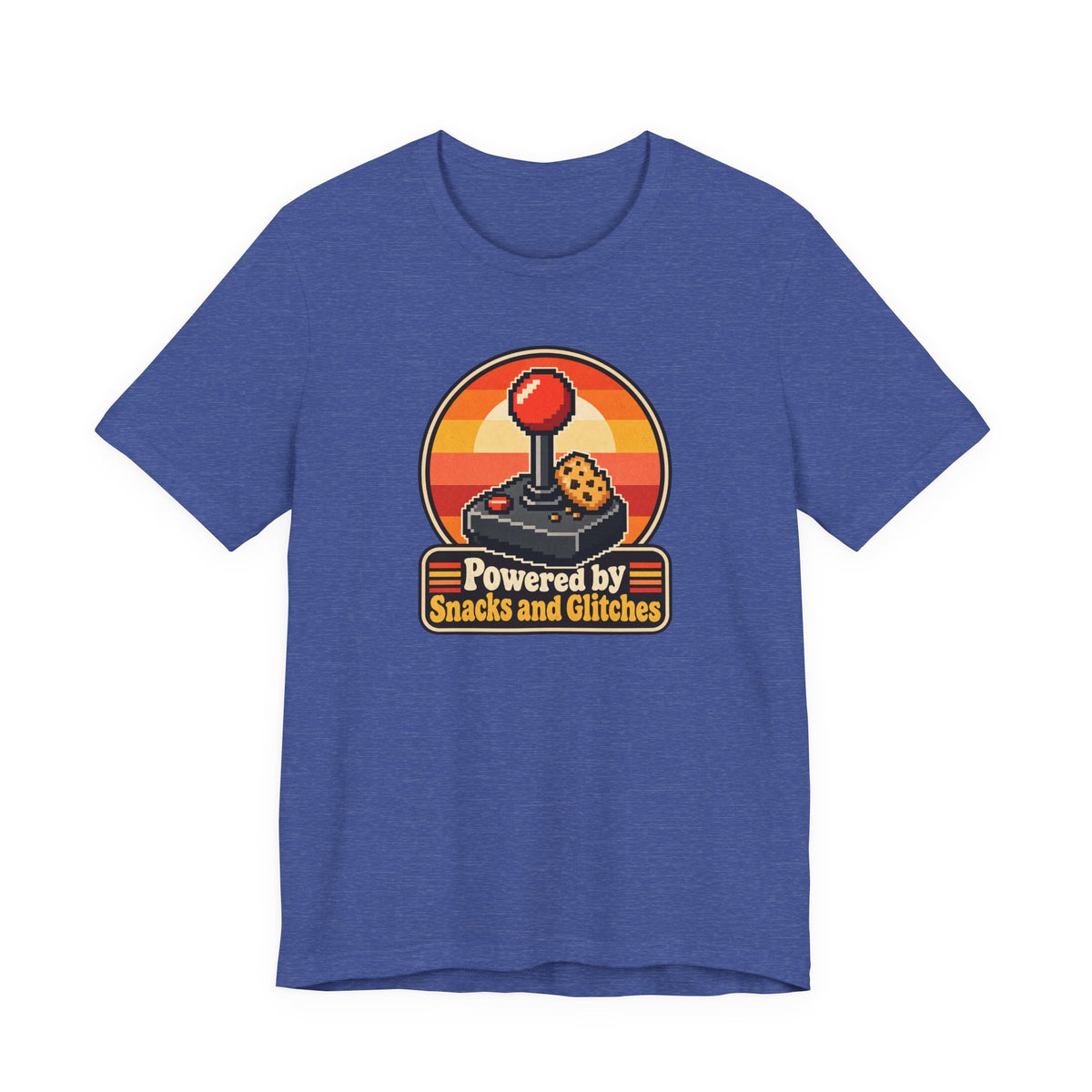 Powered by Snacks and Glitches Funny Gamer T-Shirt