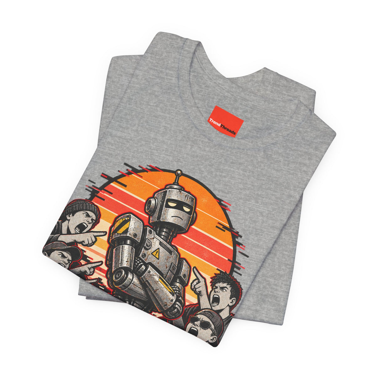 CLANKER Funny General Distressed Print T-Shirt