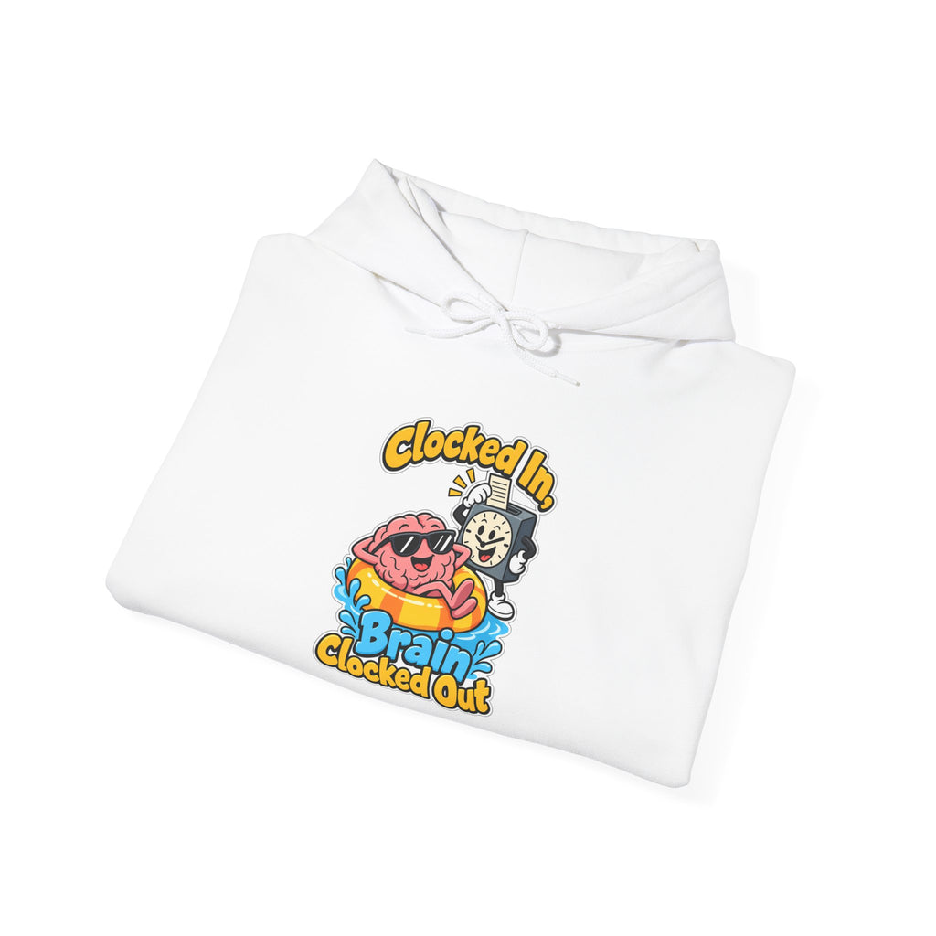 Clocked In, Brain Clocked Out Funny Nurse Hoodie