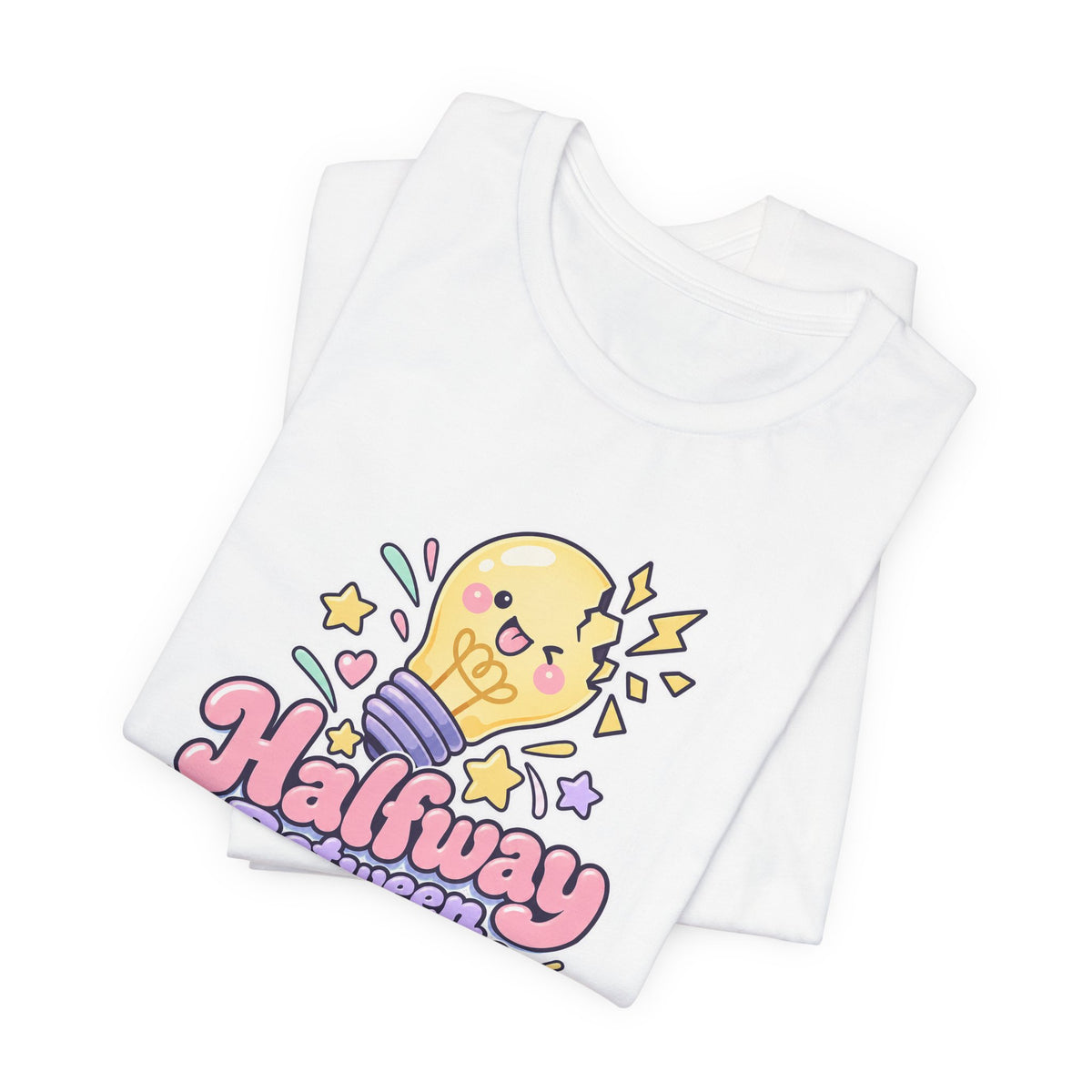Halfway Between Genius and Disaster Funny Creative T-Shirt