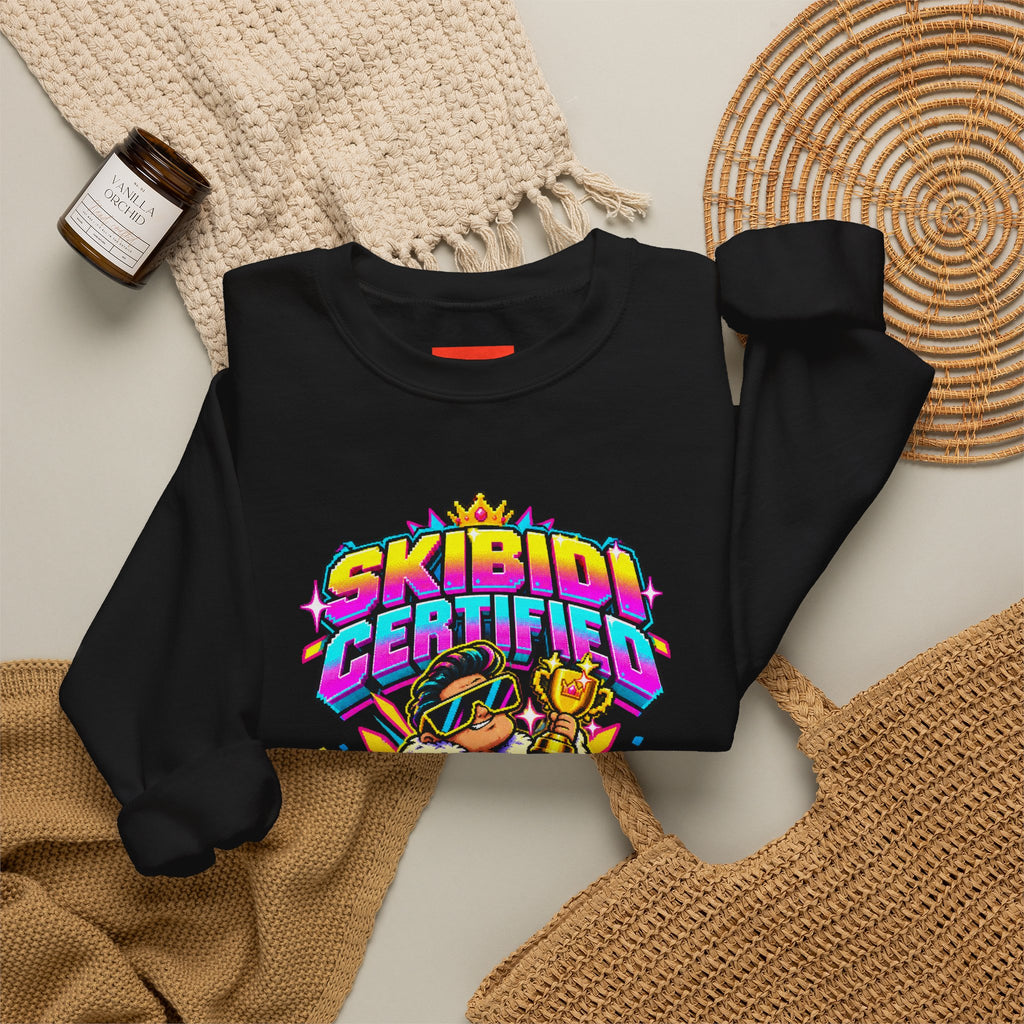 SKIBIDI CERTIFIED Funny Y2K Sweatshirt