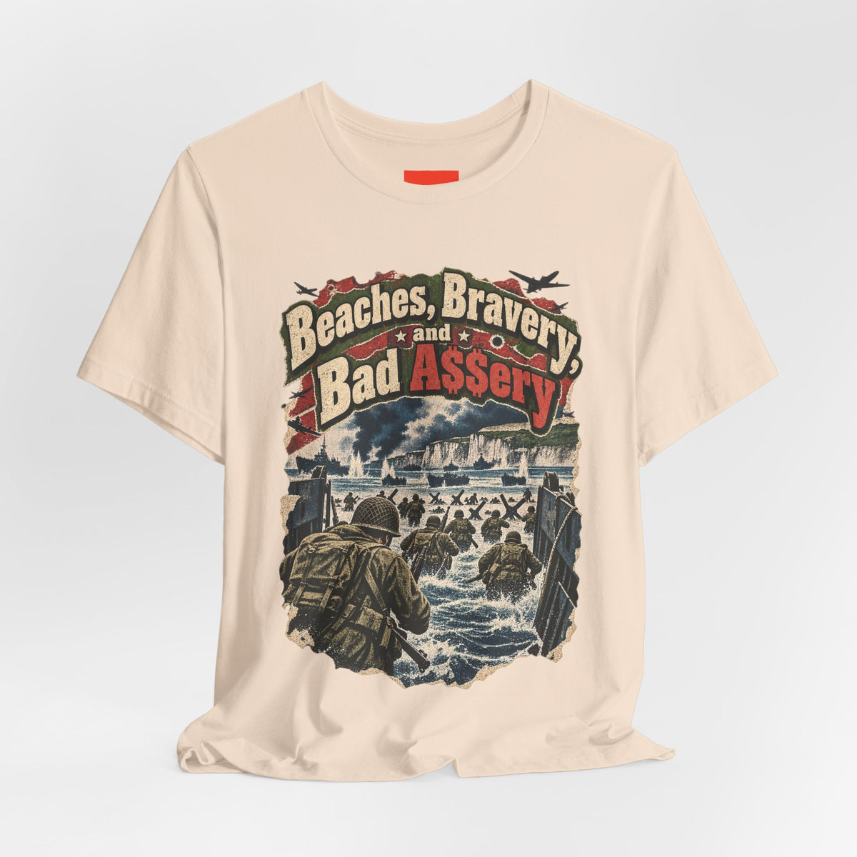 Beaches, Bravery, and Bad A$$ery Funny Beach T-Shirt