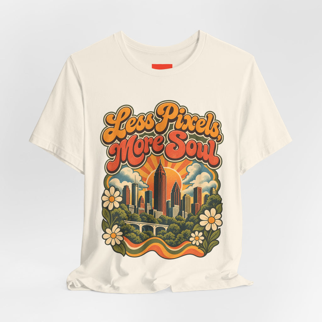 Less Pixels, More Soul Funny Digital Art T-Shirt