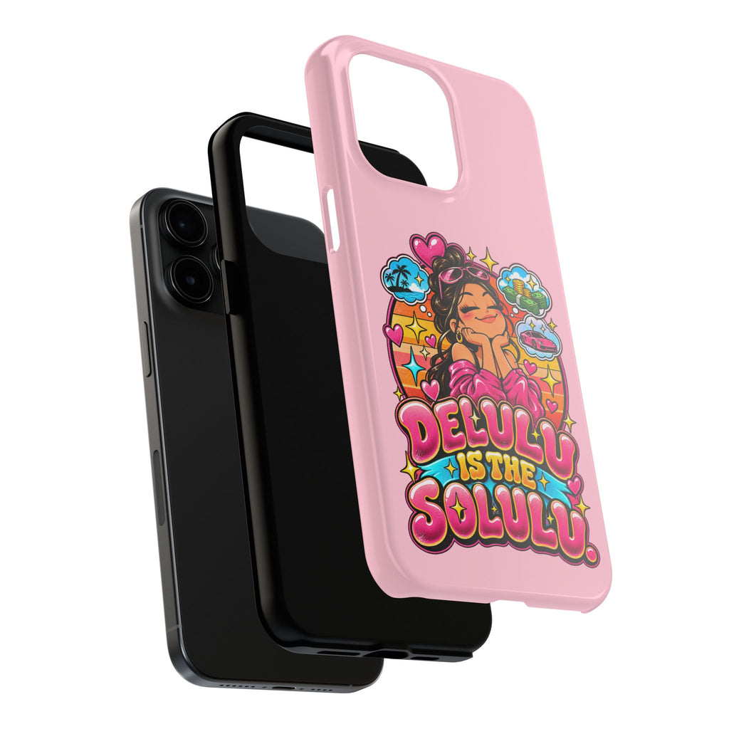 Delulu Is the Solulu Pink Tough Phone Case — Kawaii Cute Protective Case