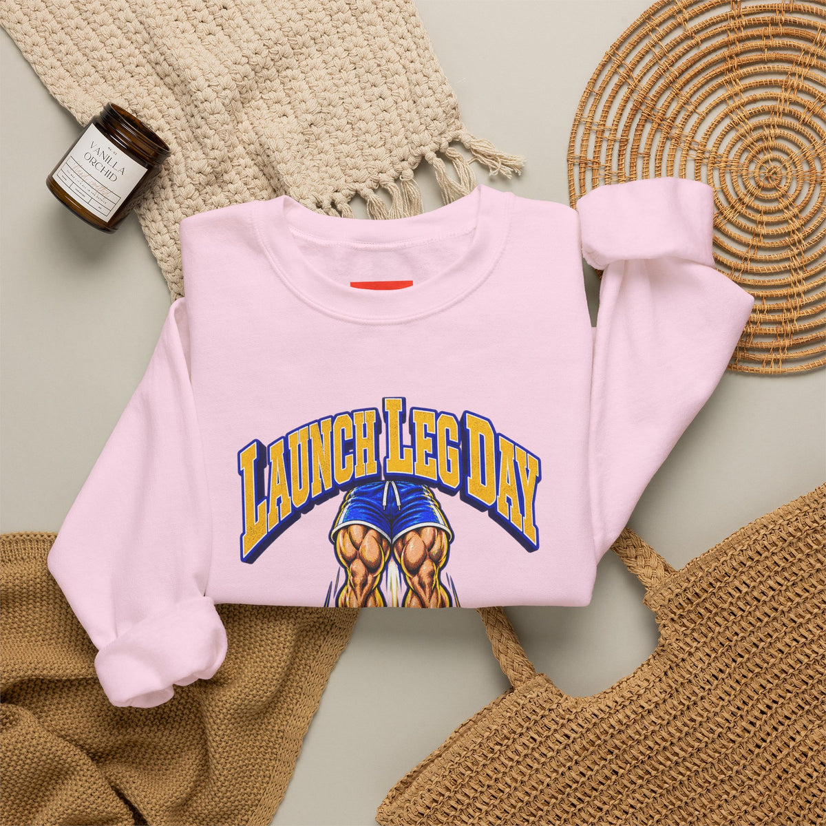 Launch Leg Day Funny Fitness Sweatshirt