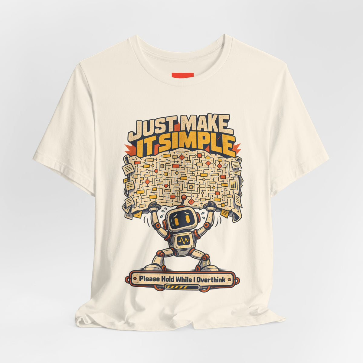 Please Hold While I Overthink Funny Programmer T-Shirt