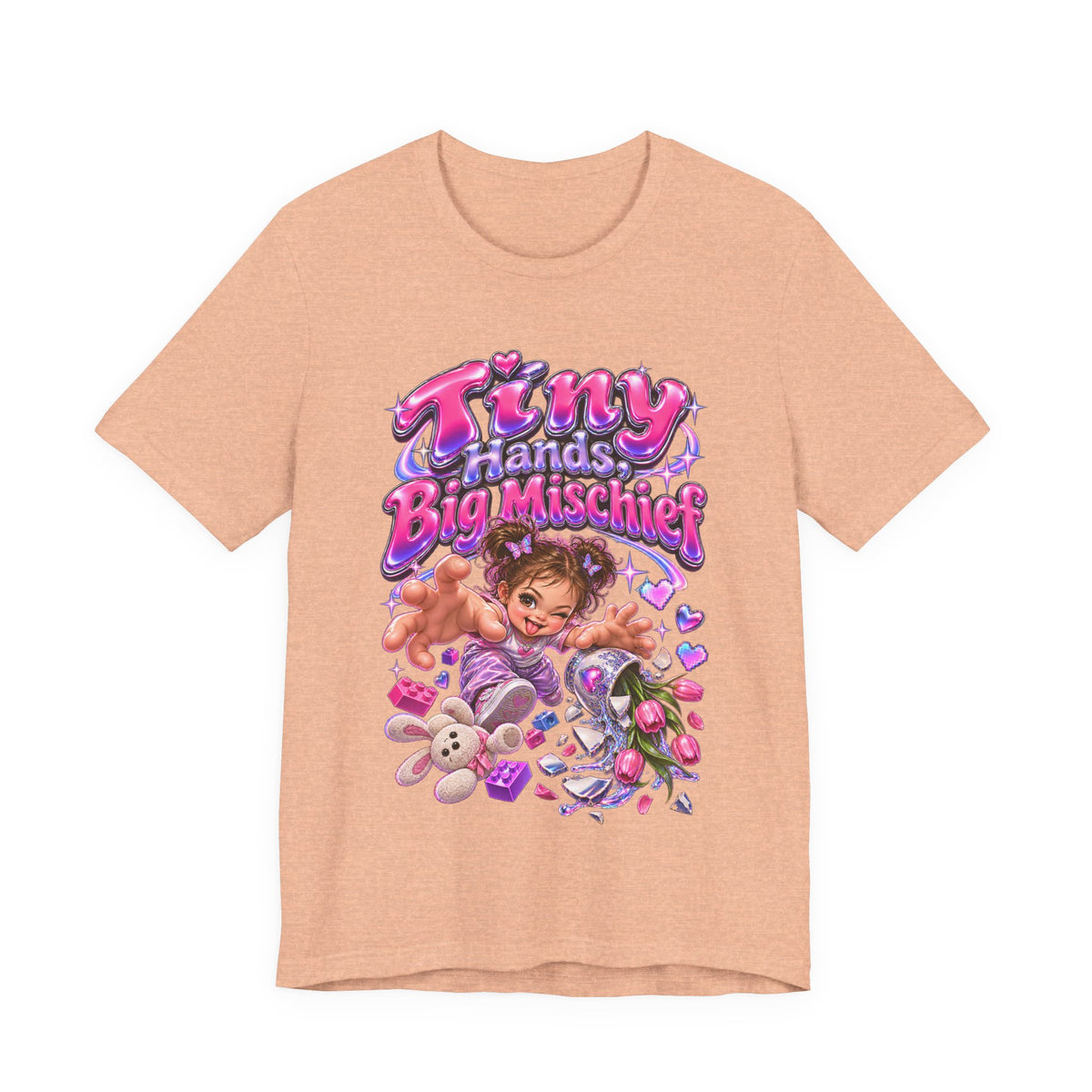 Tiny Hands, Big Mischief Funny Parent Humor T-Shirt