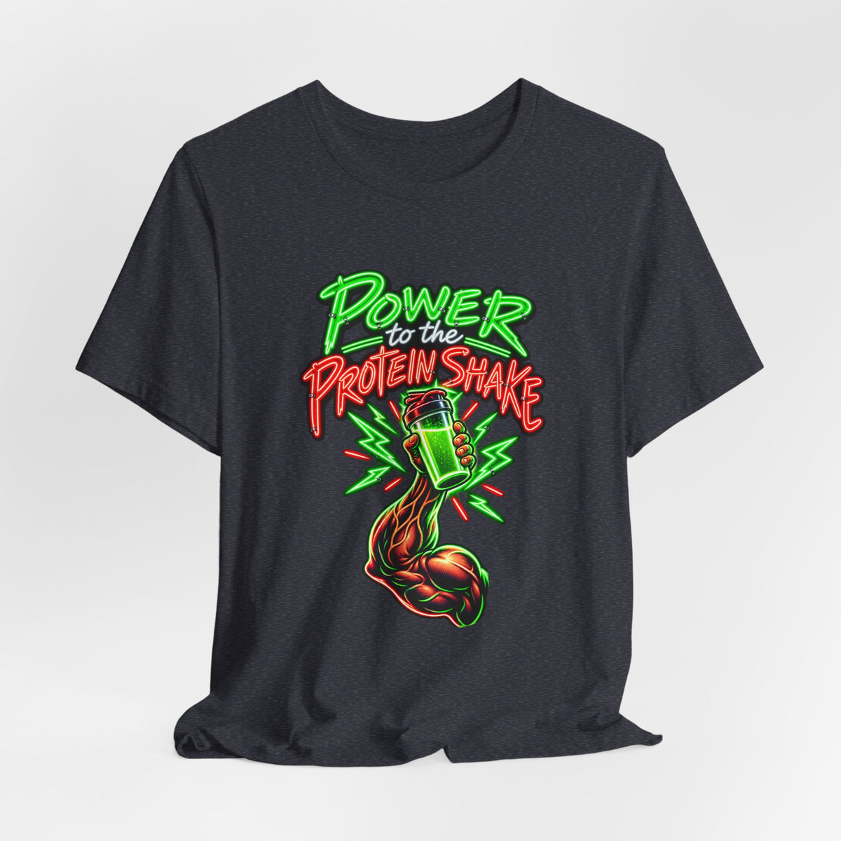 Power to the Protein Shake Funny Fitness T-Shirt