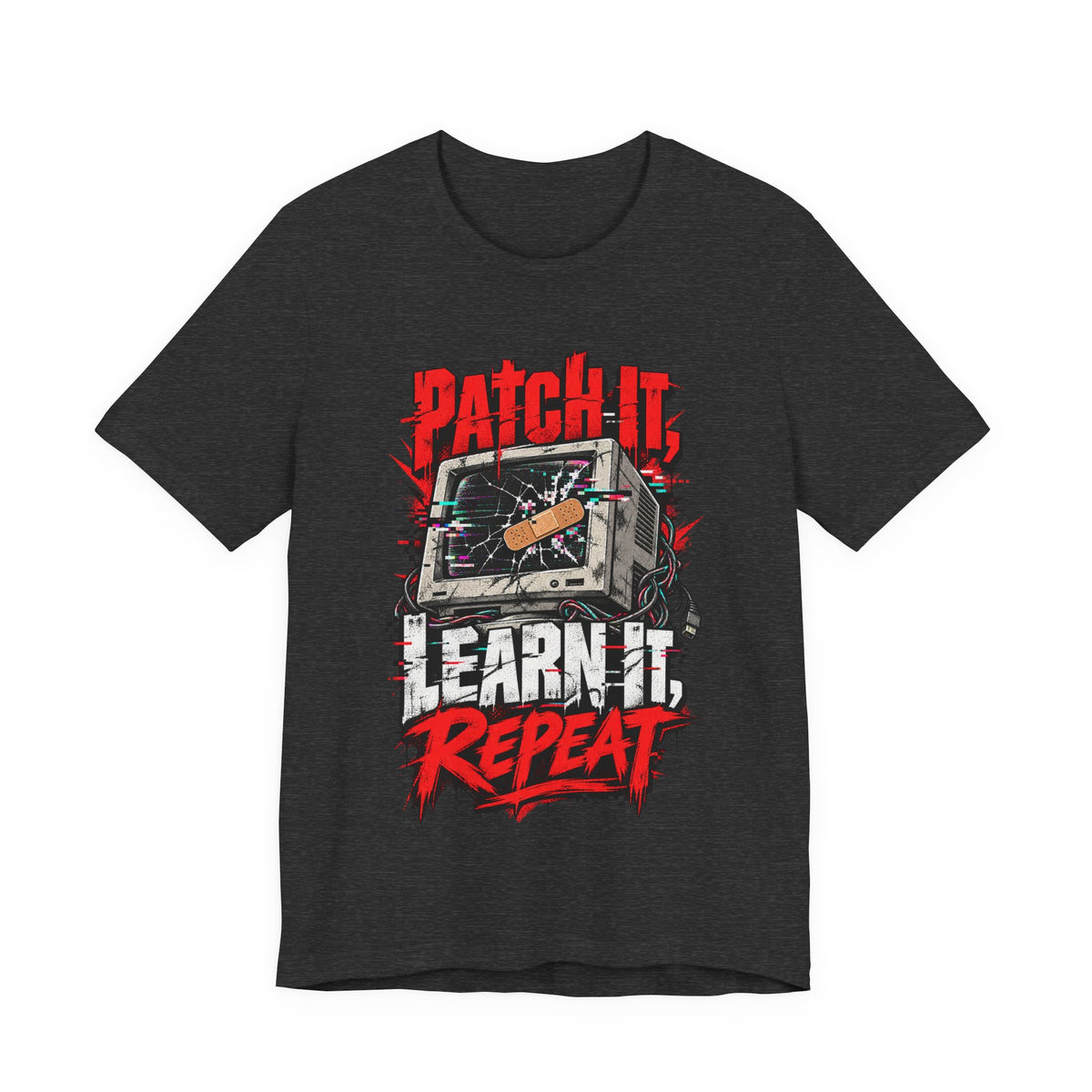Patch It, Learn It, Repeat Funny Programmer T-Shirt