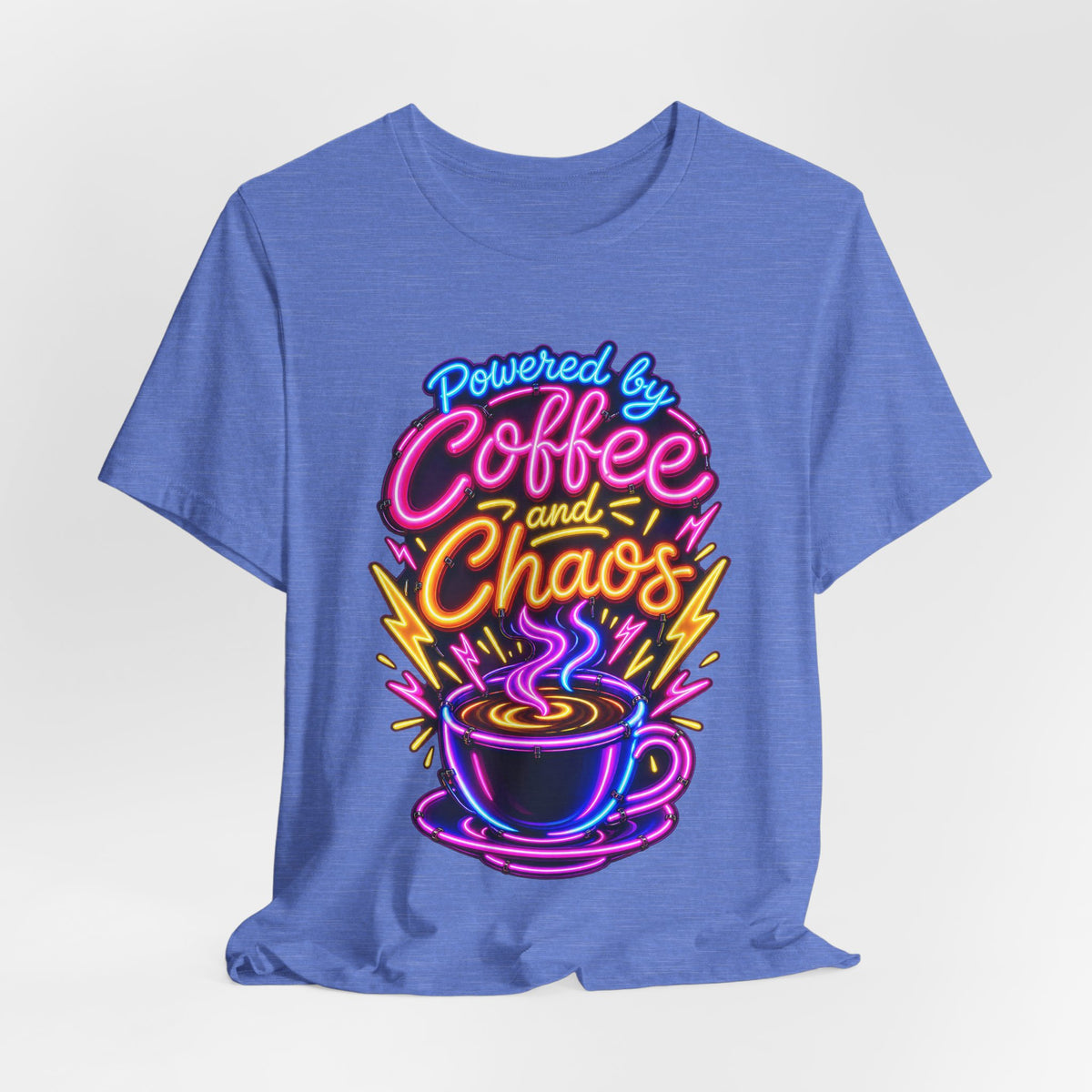 Powered by Coffee and Chaos Funny Nurse T-Shirt