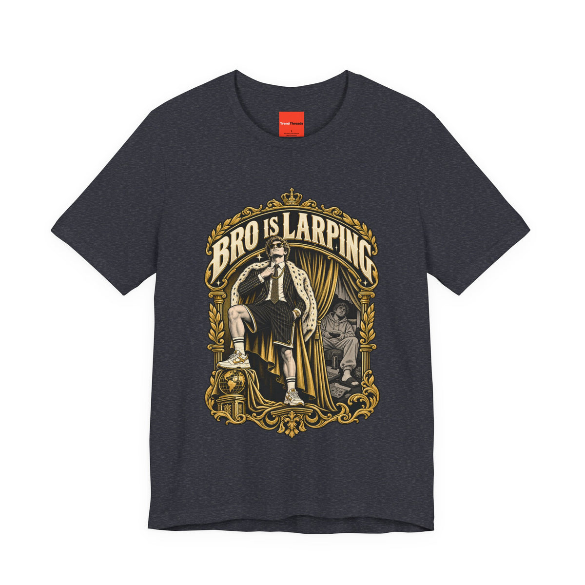 BRO IS LARPING Funny Retro Vintage T-Shirt