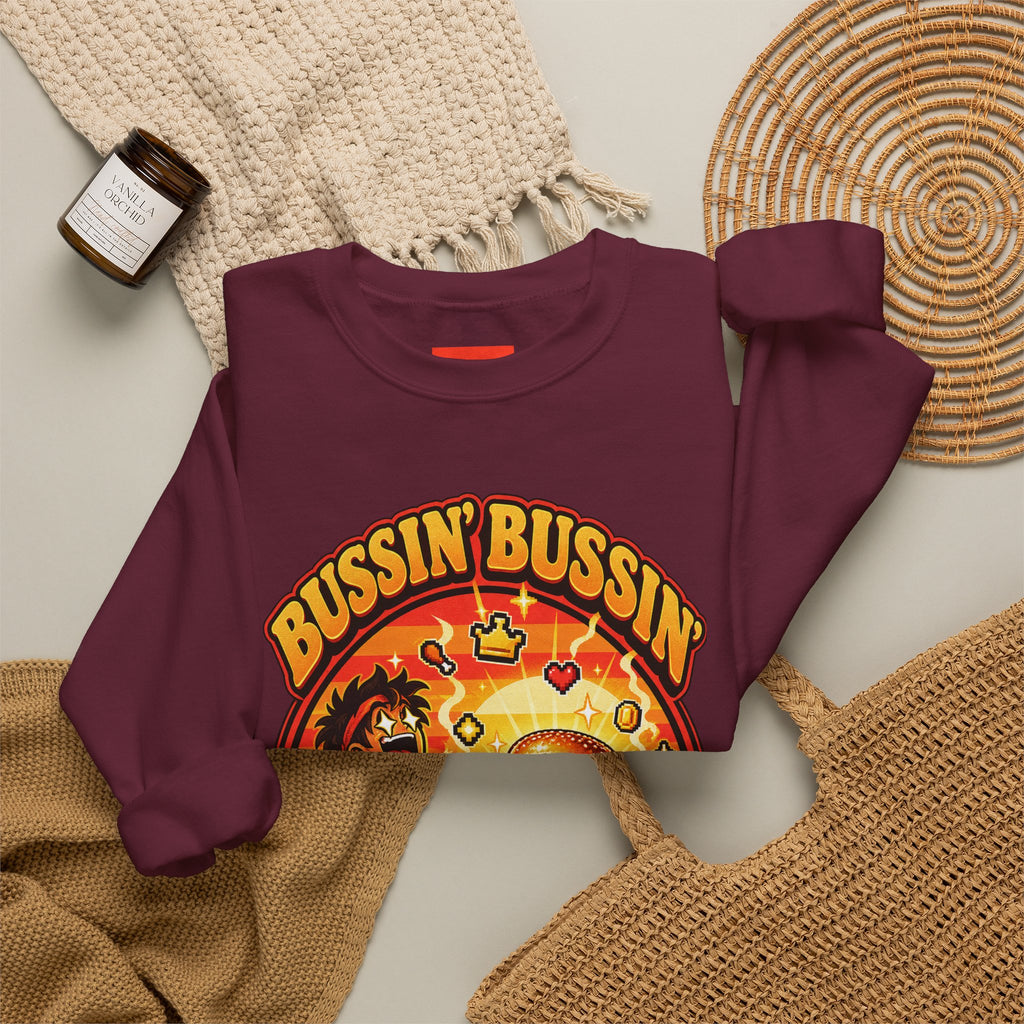 Bussin’ Bussin’ Funny Retro Vintage Sweatshirt