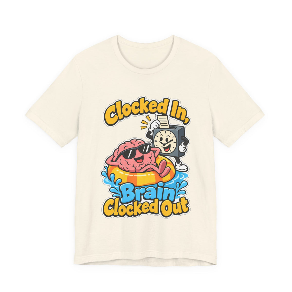 Clocked In, Brain Clocked Out Funny Nurse T-Shirt