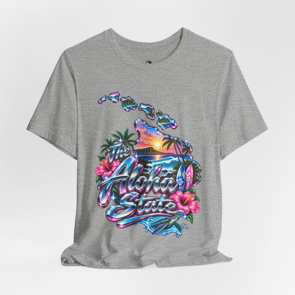 The Aloha State Funny Minimalist Typography T-Shirt