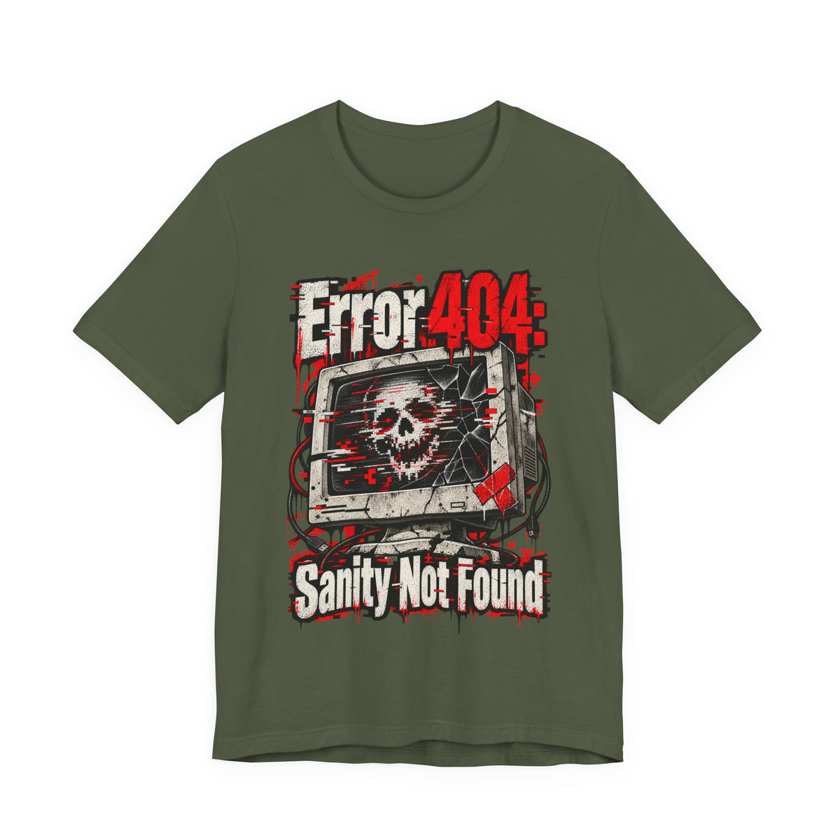 Error 404: Sanity Not Found Funny Tech T-Shirt