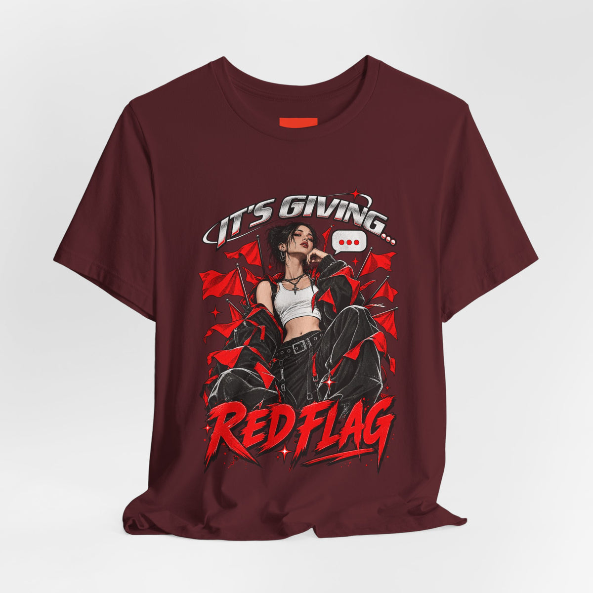 IT’S GIVING… RED FLAG Funny Graphic T-Shirt
