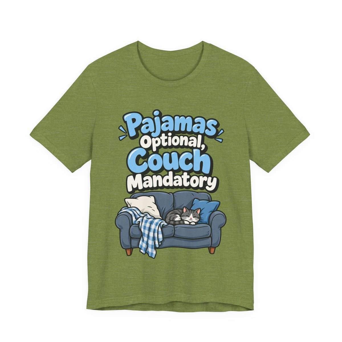 Pajamas Optional, Couch Mandatory Funny Work-From-Home T-Shirt