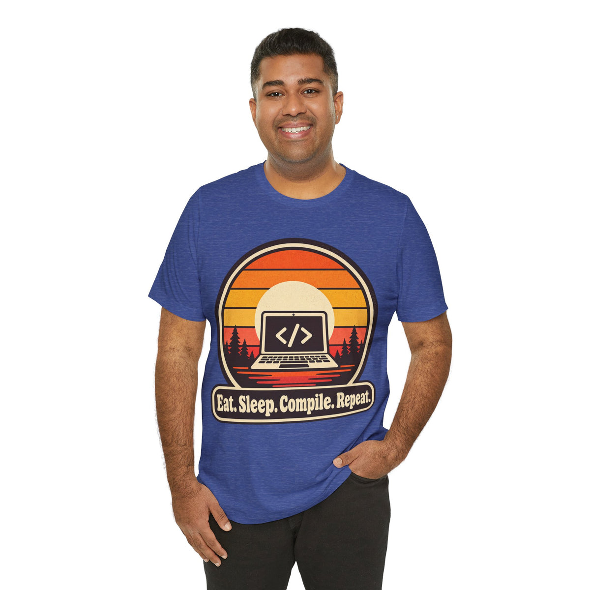 Eat Sleep Compile Repeat Funny Programmer T-Shirt