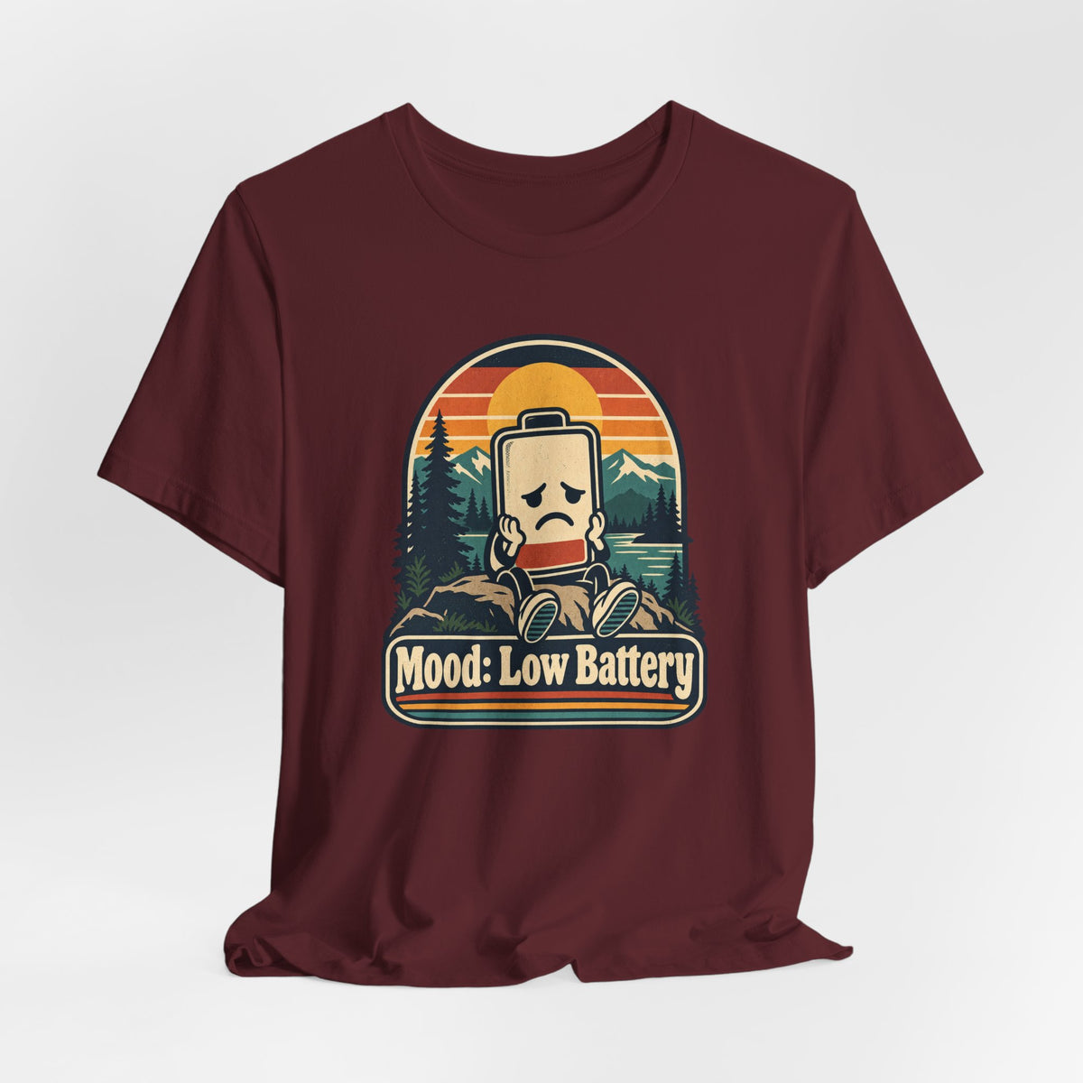 Mood: Low Battery Funny Tech T-Shirt