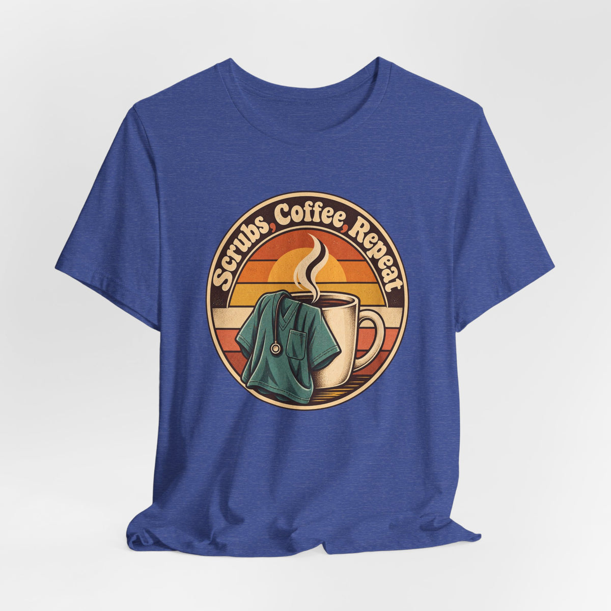 Scrubs, Coffee, Repeat Funny Nurse T-Shirt