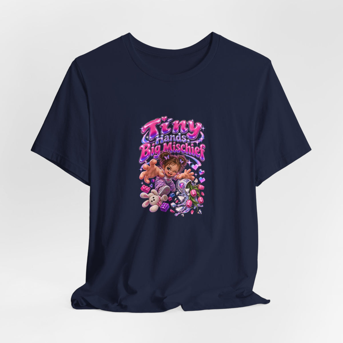 Tiny Hands, Big Mischief Funny Parent Humor T-Shirt