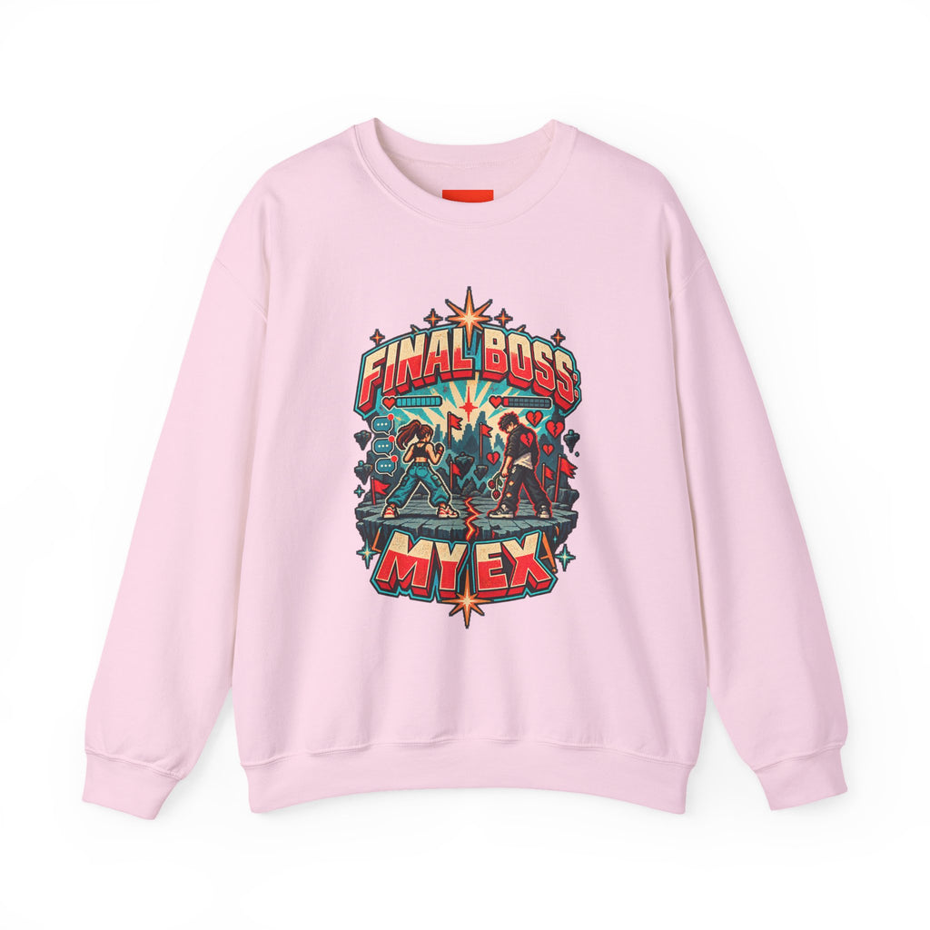 FINAL BOSS: MY EX Funny Retro Vintage Sweatshirt