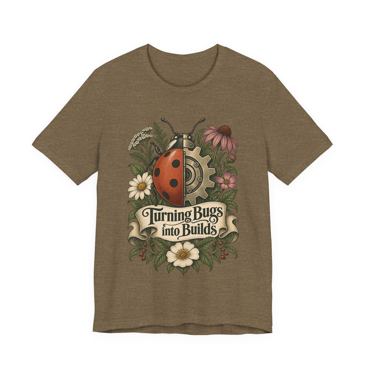 Turning Bugs into Builds Funny Programmer T-Shirt