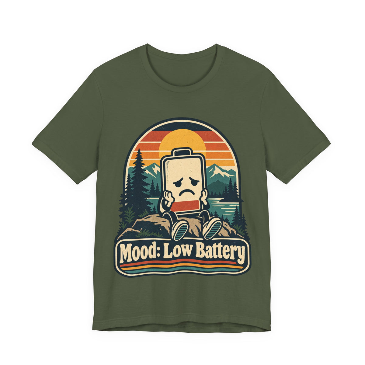 Mood: Low Battery Funny Tech T-Shirt