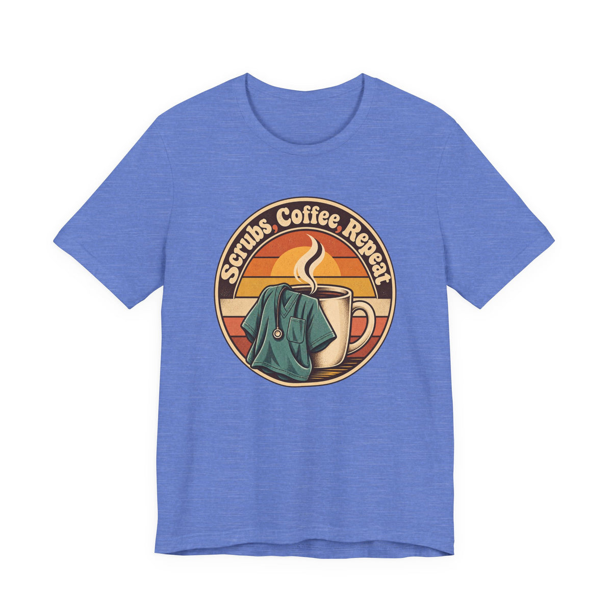 Scrubs, Coffee, Repeat Funny Nurse T-Shirt