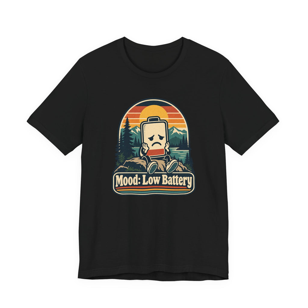 Mood: Low Battery Funny Tech T-Shirt